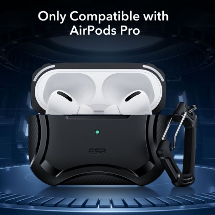 360 градусов калъф с MagSafe за Apple Airpods Pro 1 / 2 от ESR Cyber Halolock - Черен