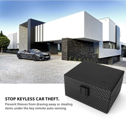 Кутия против кражба на сигнал от ключове и кредитни карти от Tech-Protect V3 Keyless RFID Signal Blocker Box - Карбон