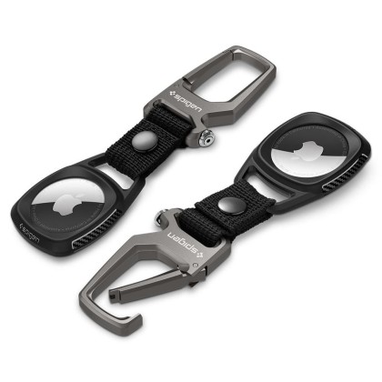 Ключодържател за Apple AirTag от Spigen Rugged Armor - Черен мат