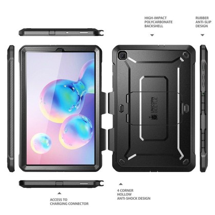 360 градусов калъф за Samsung Galaxy Tab S6 Lite 10.4 от Supcase Unicorn Beetle Pro - Черен