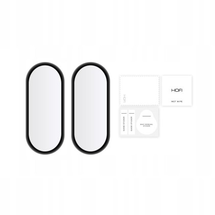 2 броя хибридно стъкло за часовник Xiaomi Mi Smart Band 7 / 7 NFC от Hofi Hybrid Pro+ - Черно