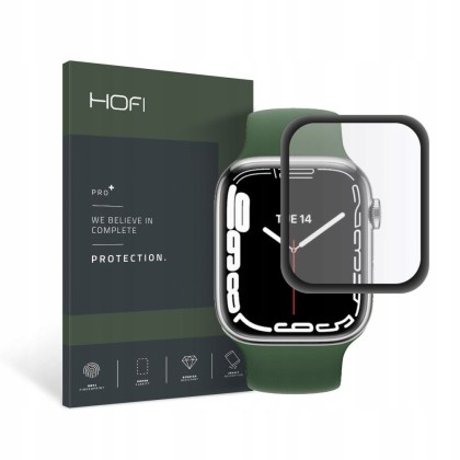 Хибридно стъкло за часовник Apple Watch 7/8/9 (41mm) от Hofi Hybrid Pro+ - Черно