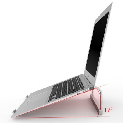 Алуминиева стойка за лаптопи до 16′′ от Tech-Protect Alustand 2 Laptop Stand - Сребриста