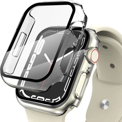 Кейс с протектор за Apple Watch 7 / 8 (41mm) от Tech-Protect Defense360 - Прозрачен