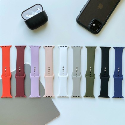 Силиконова каишка за Apple Watch 4 / 5 / 6 / 7 / 8 / SE (38/40/41 mm) от Tech-Protect IconBand - Pink Sand
