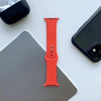 Силиконова каишка за Apple Watch 4 / 5 / 6 / 7 / 8 / SE (38/40/41 mm) от Tech-Protect IconBand - Червен