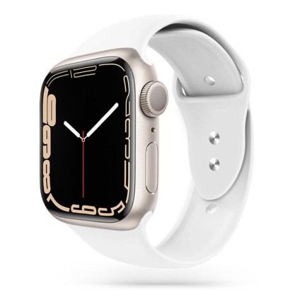 Силиконова каишка за Apple Watch 4 / 5 / 6 / 7 / 8 / SE (38/40/41 mm) от Tech-Protect IconBand - Бяла