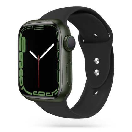 Силиконова каишка за Apple Watch 4 / 5 / 6 / 7 / 8 / SE / Ultra 1/2 (42/44/45/49 mm) от Tech-Protect IconBand - Черна