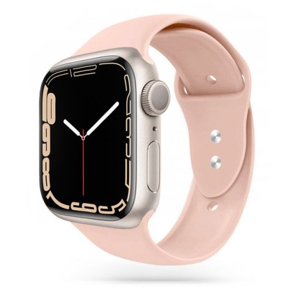 Силиконова каишка за Apple Watch 4 / 5 / 6 / 7 / 8 / SE / Ultra 1/2 (42/44/45/49 mm) от Tech-Protect IconBand - Pink Sand