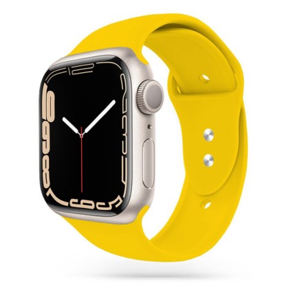 Силиконова каишка за Apple Watch 4 / 5 / 6 / 7 / 8 / SE / Ultra 1/2 (42/44/45/49 mm) от Tech-Protect IconBand - Жълта