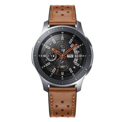 Кожена каишка за Samsung Galaxy Watch (46mm) от Tech-Protect Leather - Кафява
