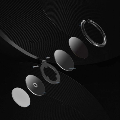 Стойка с пръстен за смартфони от Tech-Protect Magnetic Phone Ring - Черна