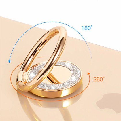 Стойка с пръстен за смартфони от Tech-Protect Magnetic Phone Ring - Glitter Gold