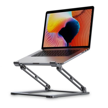 Алуминиева стойка за лаптопи до 17′′ от Tech-Protect Universal Laptop Stand - Сива