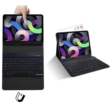 Силиконов калъф с клавиатура за iPad Pro 11 от Tech-Protect SC Pen - Черен