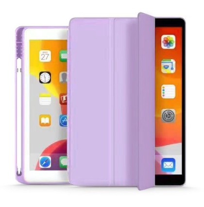 Силиконов калъф за iPad 10.2 2019 / 2020 / 2021 от Tech-Protect SC PEN - Виолетов
