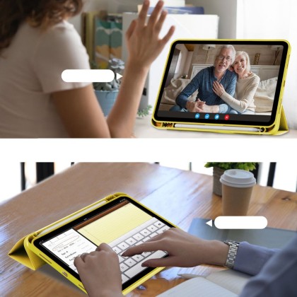 Силиконов калъф за iPad 10.9 2022 от Tech-Protect SC PEN - Жълт