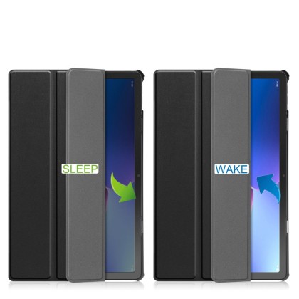 Кожен калъф за Lenovo Tab M10 Plus 10.6 3rd Gen от Tech-Protect SmartCase - Черен