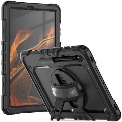 360 градусов калъф за таблет Samsung Galaxy Tab 12.4 S7 Plus / S8 Plus / S7 FE от Tech-Protect Solid360 - Черен