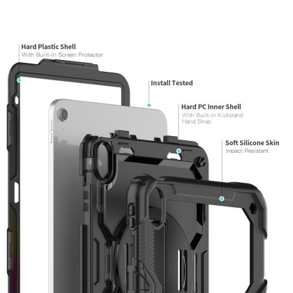 360 градусов калъф за таблет iPad 10.9 2022 от Tech-Protect Solid360 - Черен