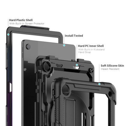 360 градусов калъф за таблет Lenovo Tab M10 Plus 10.6 3rd Gen от Tech-Protect Solid360 - Черен