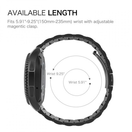 Стоманена верижка за Samsung Gear S3 от Tech-Protect Stainless - Черна