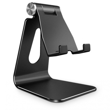Универсална алуминиева стойка за смартфони от Tech-Protect Z4A - Черна