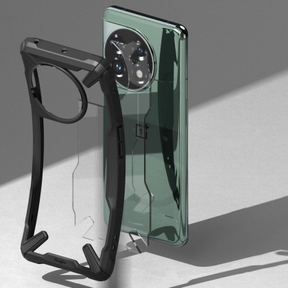 Удароустойчив твърд кейс за OnePlus 11 5G от Ringke Fusion X - Черен