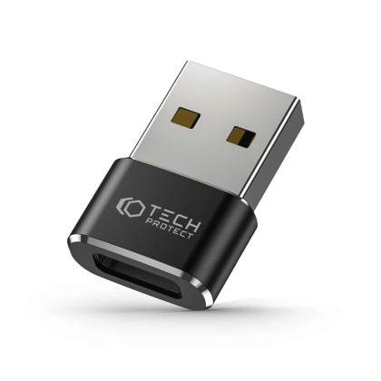 Преходник USB-A към USB-C от Tech-Protect UltraBoost Adapter - Черен