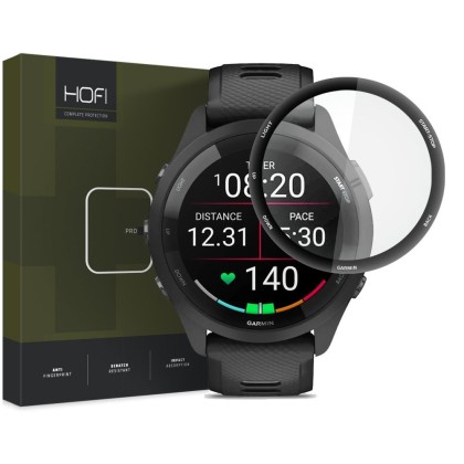Хибридно стъкло за часовник Garmin Forerunner 265s от Hofi Hybrid Pro+ - Черно