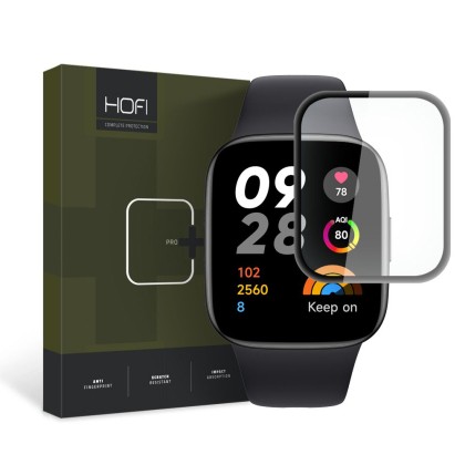 Хибридно стъкло за часовник Xiaomi Redmi Watch 3 от Hofi Hybrid Pro+ - Черно
