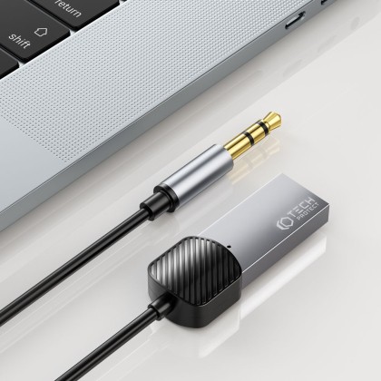 Аудио адаптер AUX 3.5mm към Bluetooth Tech-Protect UltraBoost - Сив