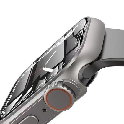 Кейс с протектор за Apple Watch 7 / 8 (45mm) от Tech-Protect Defense360 - Titanium/Orange