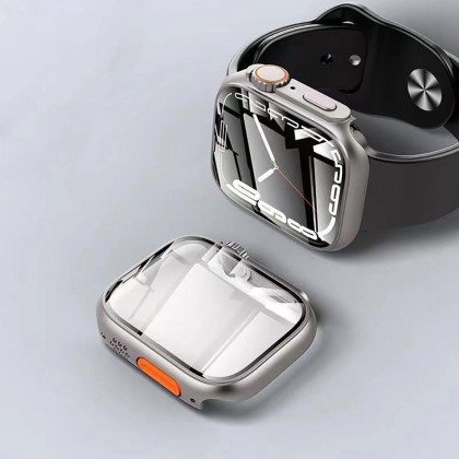 Кейс с протектор за Apple Watch 4 / 5 / 6 / SE (44mm) от Tech-Protect Defense360 - Titanium/Orange