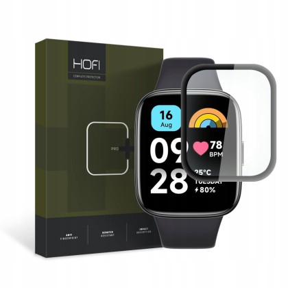 Хибридно стъкло за часовник Xiaomi Redmi Watch 3 Active от Hofi Hybrid Pro+ - Черно