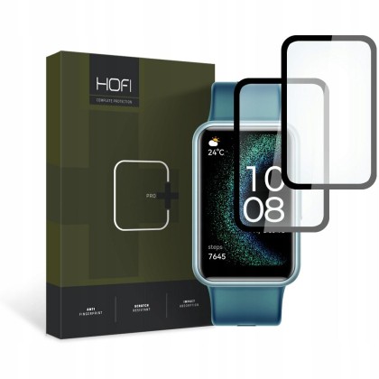2 броя хибриден протектор за Huawei Watch Fit SE от Hofi Hybrid Pro+ - Черни