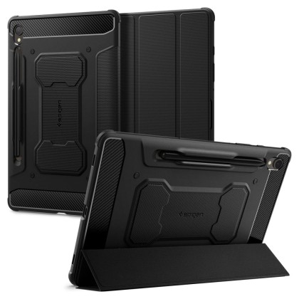 Удароустойчив калъф за Samsung Galaxy Tab S9 11.0 от Spigen Rugged Armor Pro - Черен