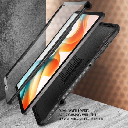 360 градусов калъф за Samsung Galaxy Tab S9 Plus 12.4 от Supcase Unicorn Beetle Pro - Черен