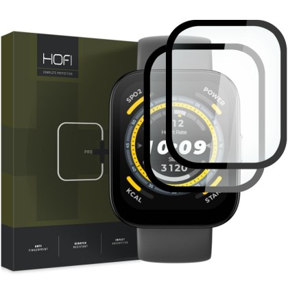 2 броя хибриден протектор за Amazfit Bip 5 от Hofi Hybrid Pro+ - Черни