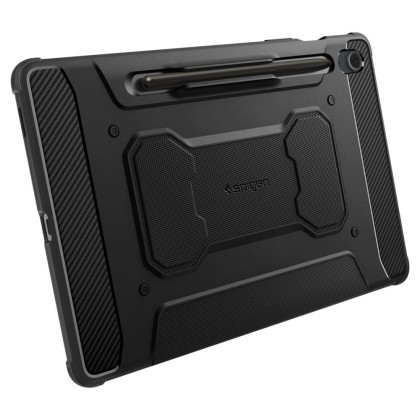 Удароустойчив калъф за Samsung Galaxy Tab S9 FE 10.9 от Spigen Rugged Armor Pro - Черен
