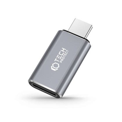 Преходник USB-C към Lightning от Tech-Protect UltraBoost Adapter - Сив