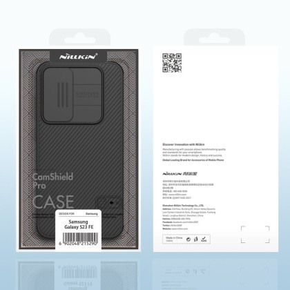 Калъф със защита на камерата за Samsung Galaxy S23 FE от Nillkin Camshield Pro - Черен