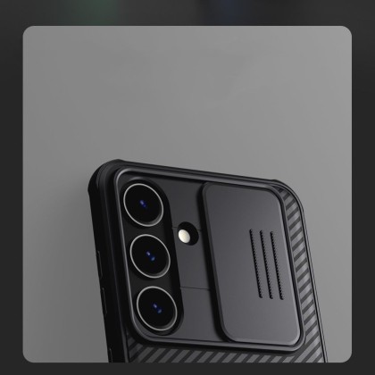 Калъф със защита на камерата за Samsung Galaxy S24 от Nillkin Camshield Pro - Черен
