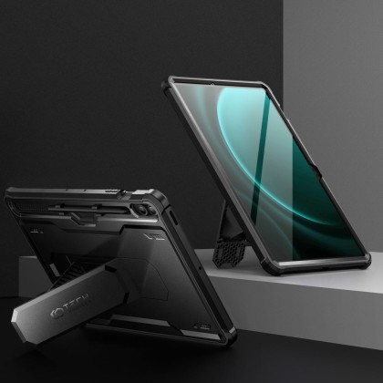 360 градусов калъф за Samsung Galaxy Tab S9 FE+ Plus 12.4 от Tech-Protect Kevlar Pro - Черен