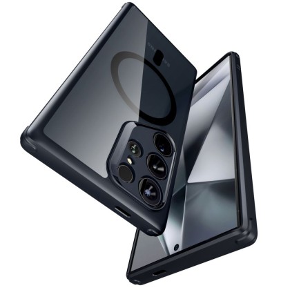 Удароустойчив кейс с MagSafe за Samsung Galaxy S24 Ultra от ESR CH Halolock - Прозрачен/Черен