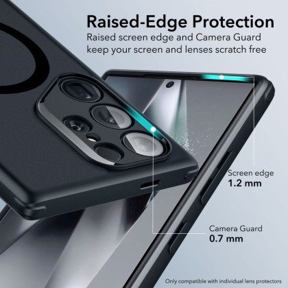 Удароустойчив кейс с MagSafe за Samsung Galaxy S24 Ultra от ESR CH Halolock - Frosted Black
