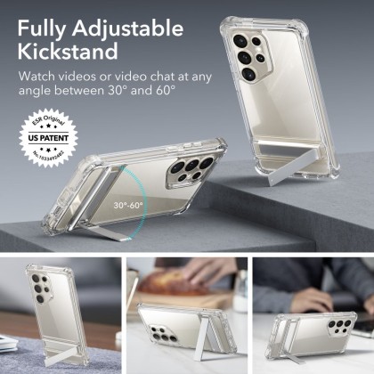 360 градусов калъф за Samsung Galaxy S24 Ultra от ESR Armor Kickstand - Прозрачен