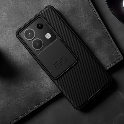 Калъф със защита на камерата за Xiaomi Redmi Note 13 Pro 5G / Poco X6 5G от Nillkin Camshield - Черен