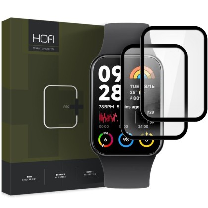 2 броя хибриден протектор за Xiaomi Smart Band 8 Pro от Hofi Hybrid Pro+ - Черни