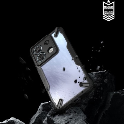 Удароустойчив твърд кейс за Xiaomi Redmi Note 13 Pro 5G / Poco X6 5G от Ringke Fusion X - Черен